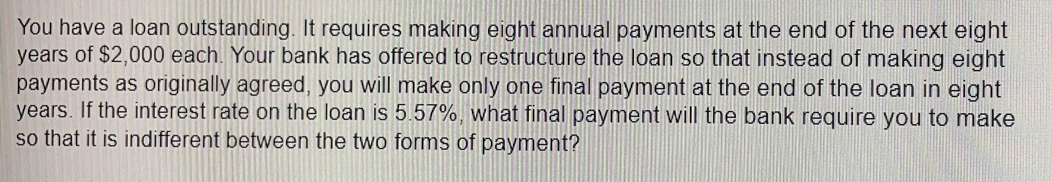 solved-a-you-have-a-loan-outstanding-it-requires-making-chegg