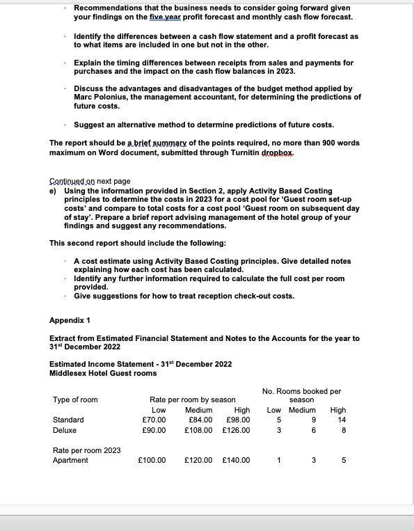 Case Study Assignment You have recently been | Chegg.com