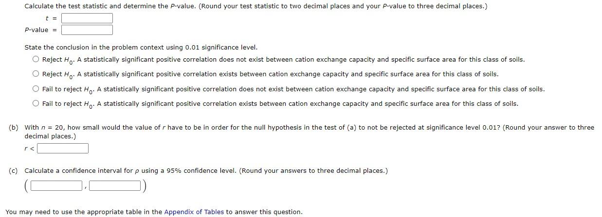 Solved Calculate the test statistic and determine the | Chegg.com