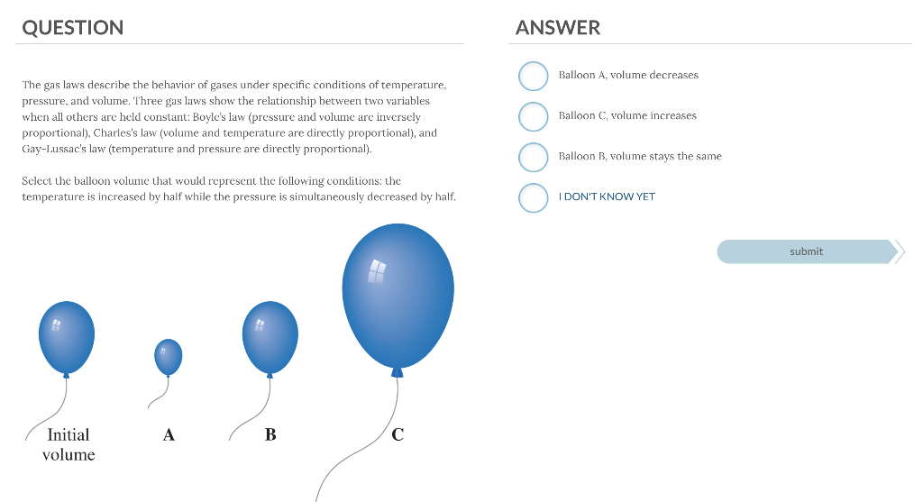 Solved QUESTION ANSWER Balloon A, volume decreases The gas