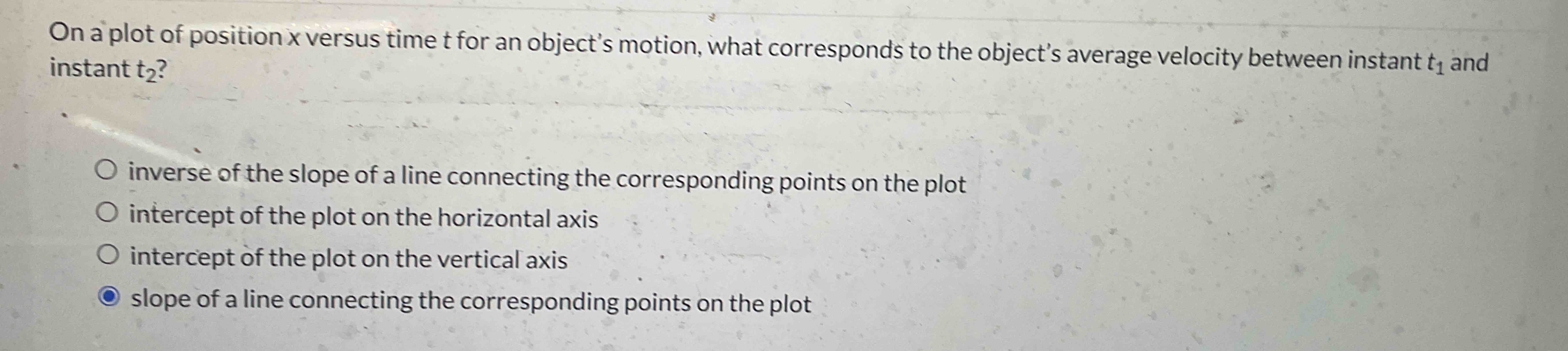 Solved On a plot of position x ﻿versus time t ﻿for an | Chegg.com