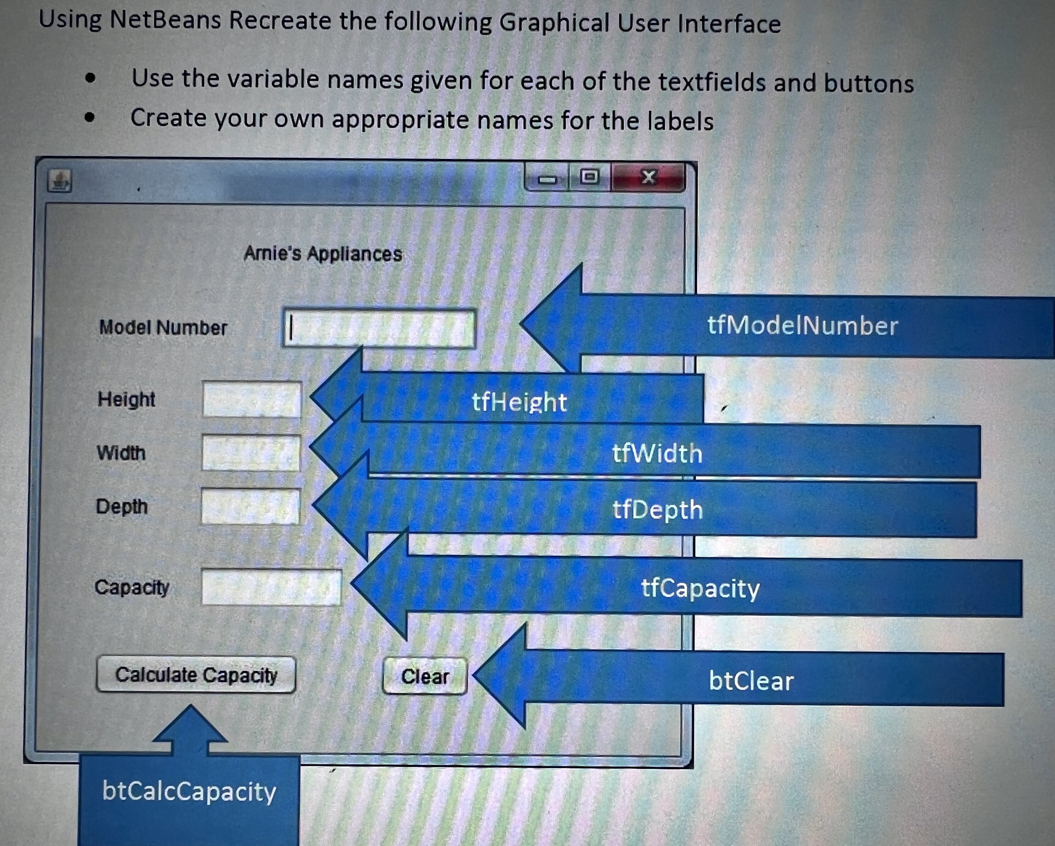 Solved Make the Clear Button work Double click on the clear | Chegg.com