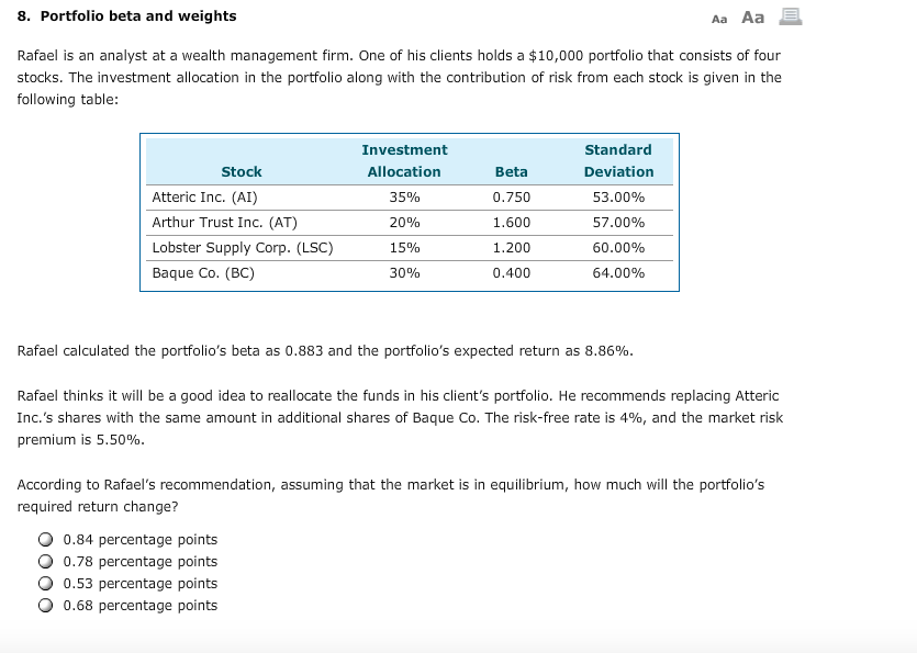 Solved Analysts' Estimates On Expected Returns From Equity | Chegg.com