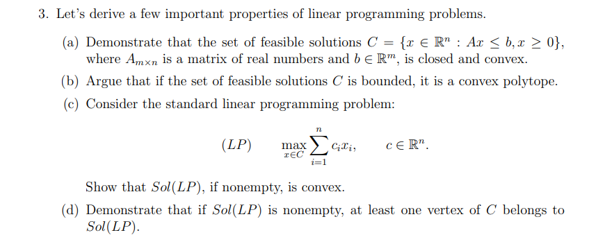 3. ﻿Let’s derive a few important properties of linear | Chegg.com