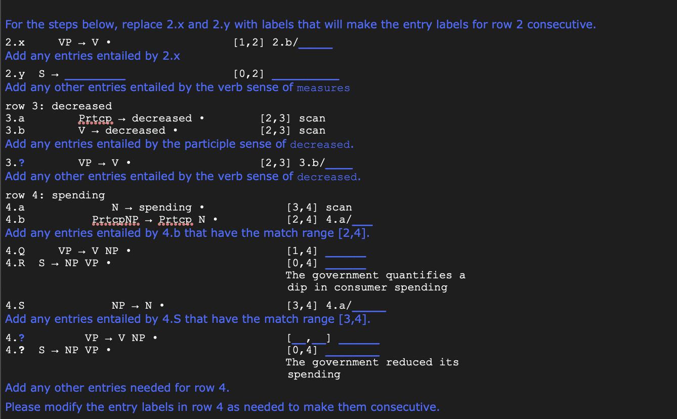 Complete the chart parse using the set of rewrite | Chegg.com