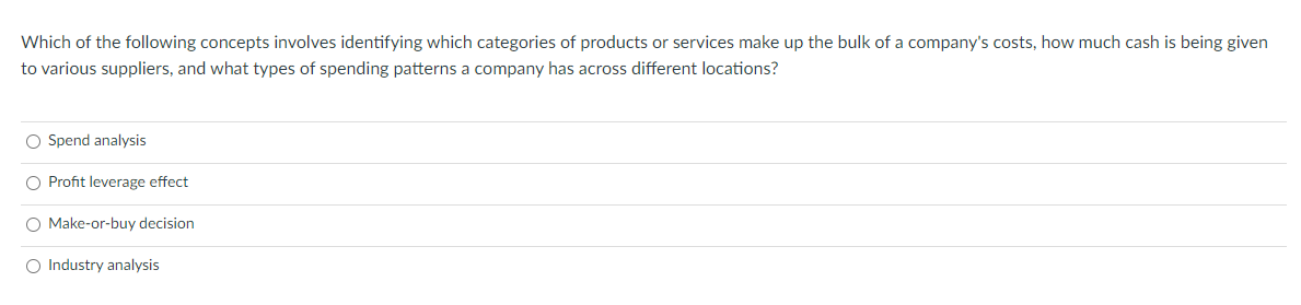 Solved Which Of The Following Concepts Involves Identifying | Chegg.com