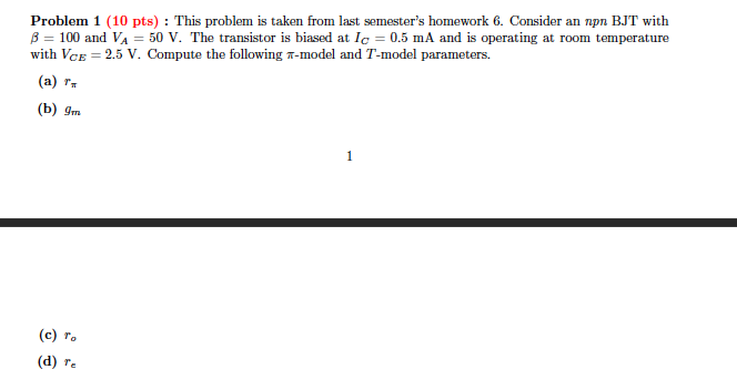 Solved Problem 1 (10 Pts) : This Problem Is Taken From Last | Chegg.com