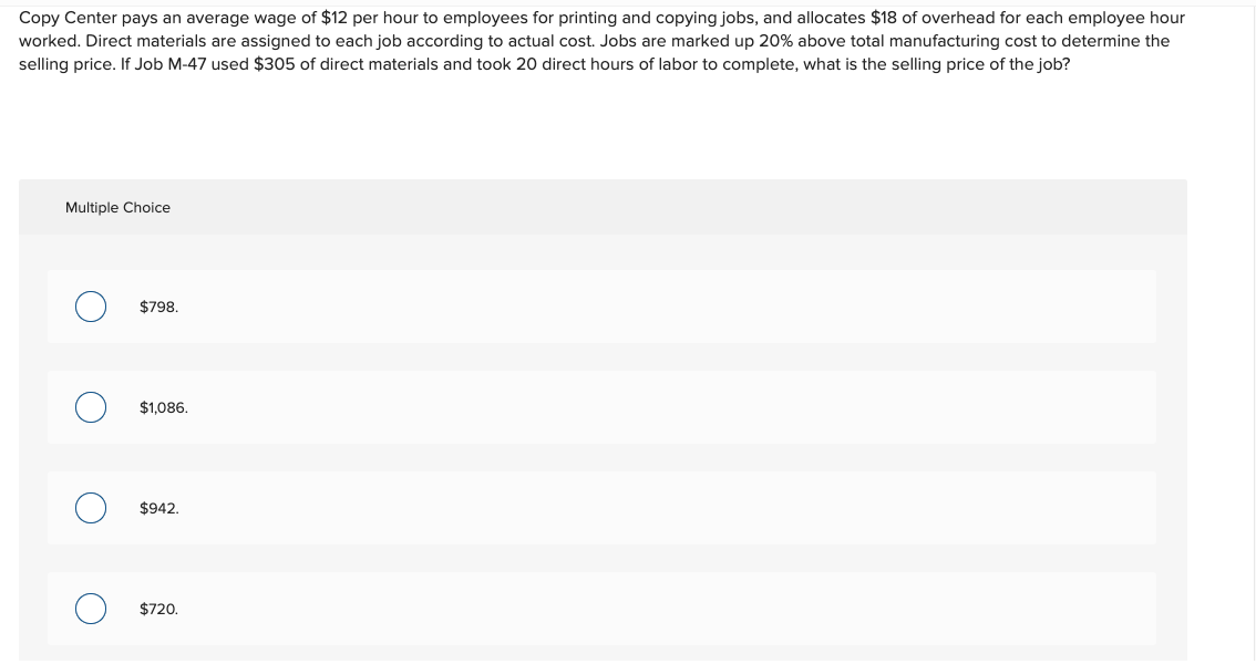 Solved Copy Center Pays An Average Wage Of Per Hour To Chegg Com