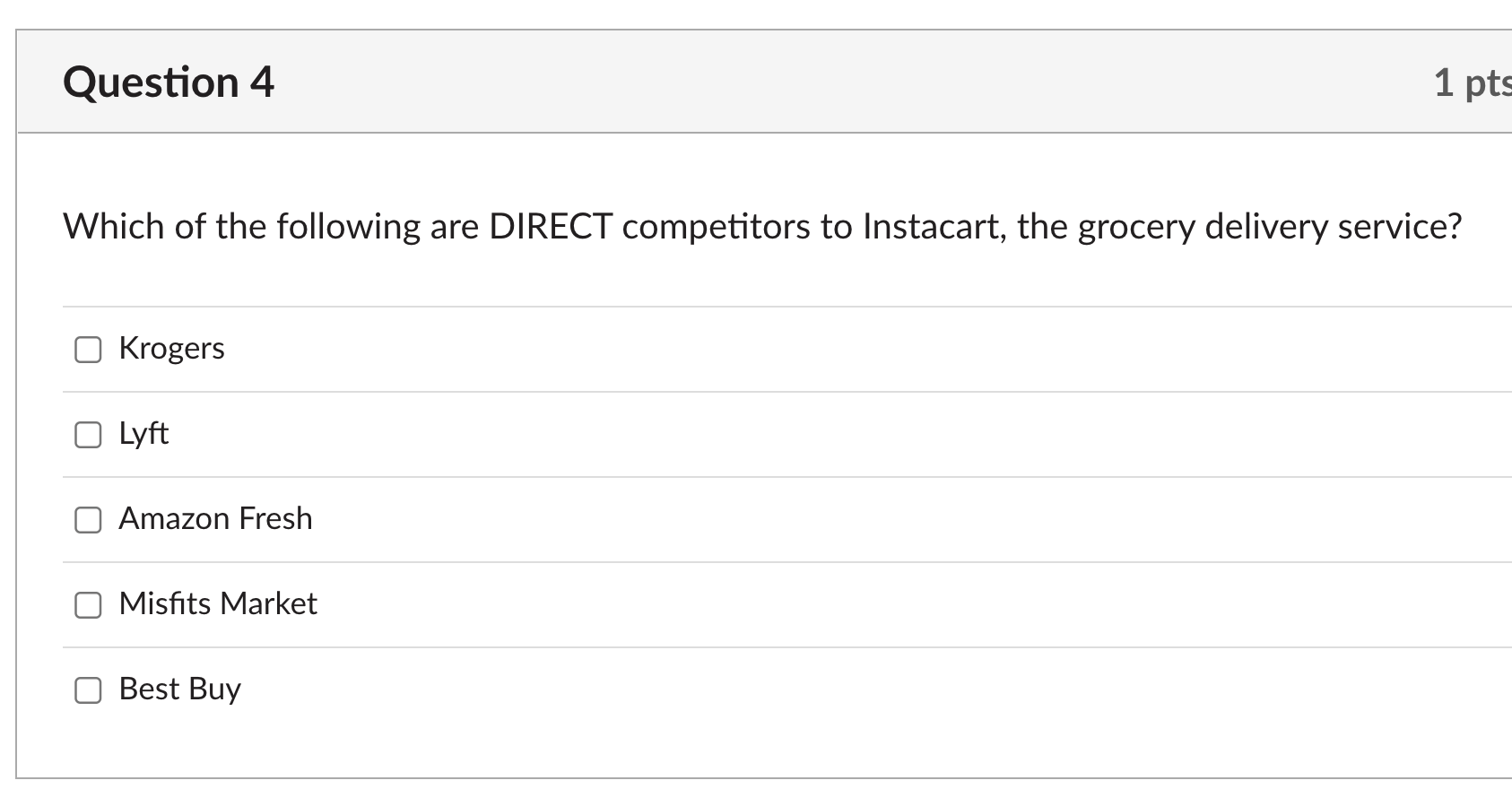 Solved Which of the following are DIRECT competitors to | Chegg.com