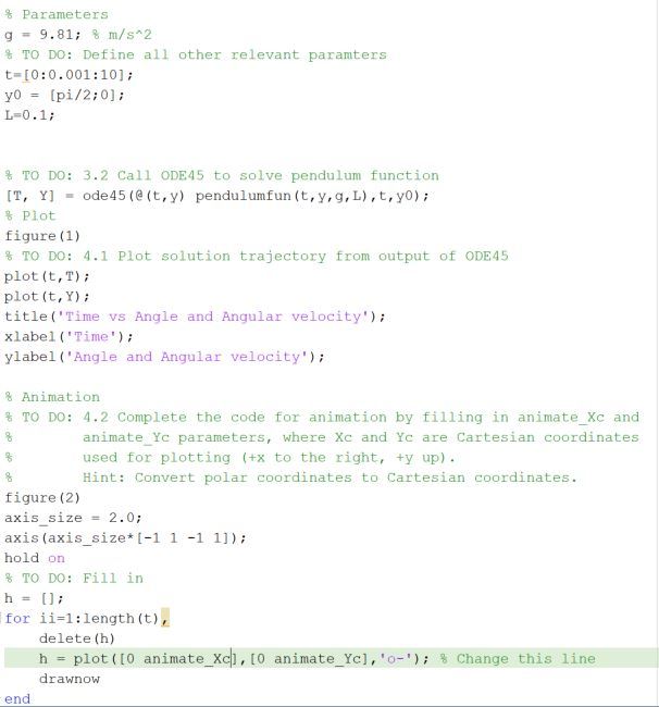 USE MATLAB TO ANIMATE THE GRAPH Please help me do | Chegg.com