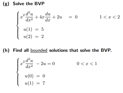 Solved Find ALL solutions to the following boundary value | Chegg.com