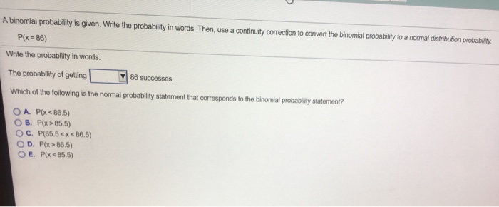 Solved A binomial probability is given. Write the | Chegg.com