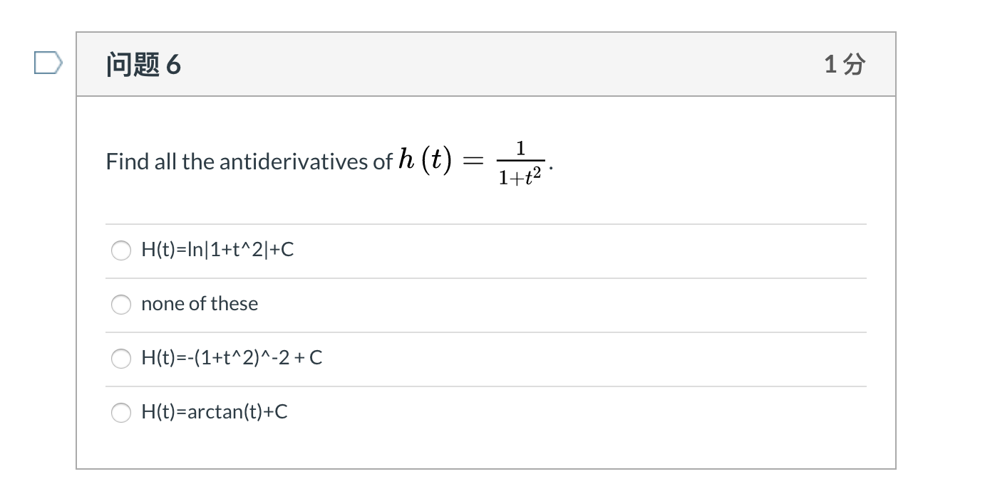 Solved 1 问题5 Describe The Set Of Antiderivatives Of F Chegg Com