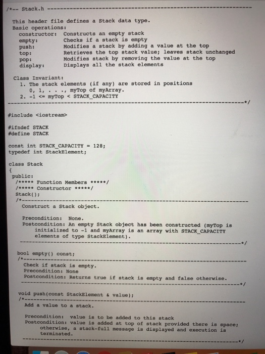 Solved Attached Files: Stack.h (3.339 KB) aStack.cpp (1.31 | Chegg.com