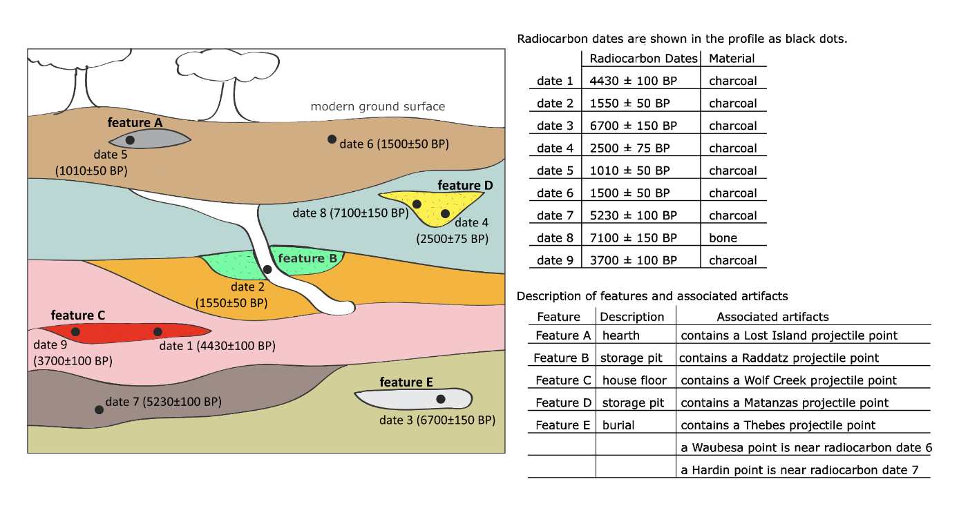 The Figure Represents A Stratigraphic Profile | Chegg.com