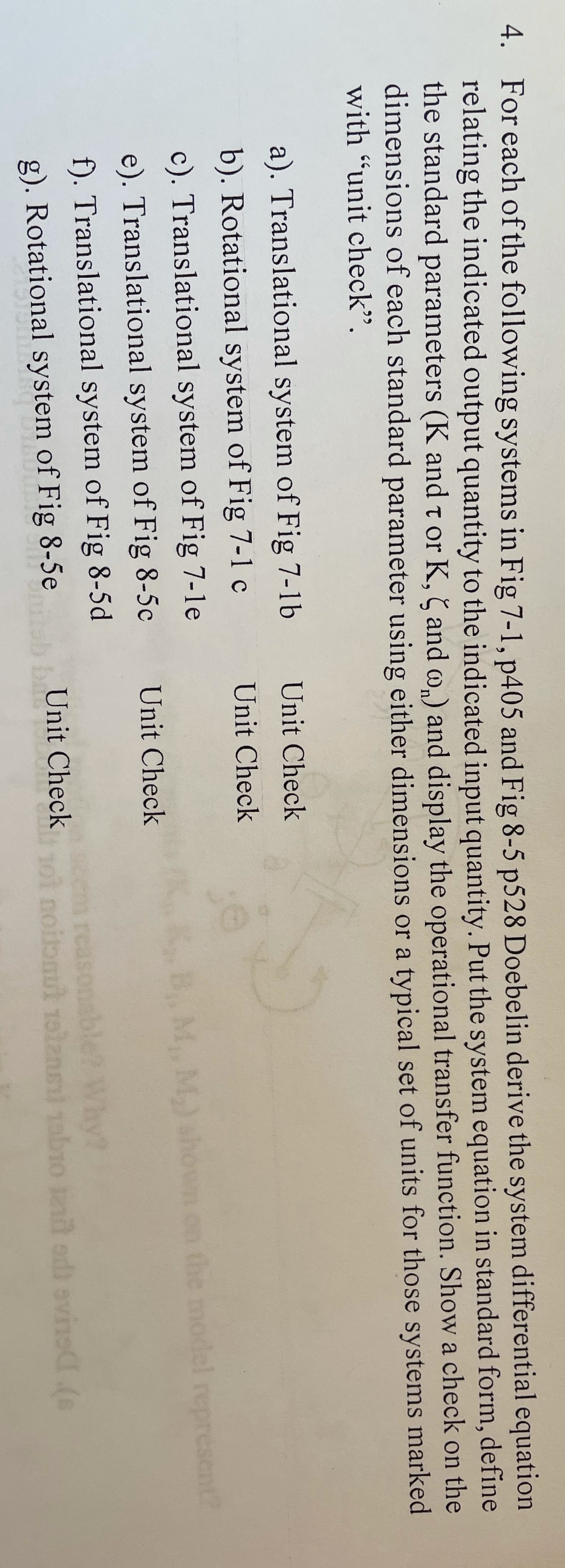 Solved 4. For each of the following systems in Fig 7-1,p405 | Chegg.com