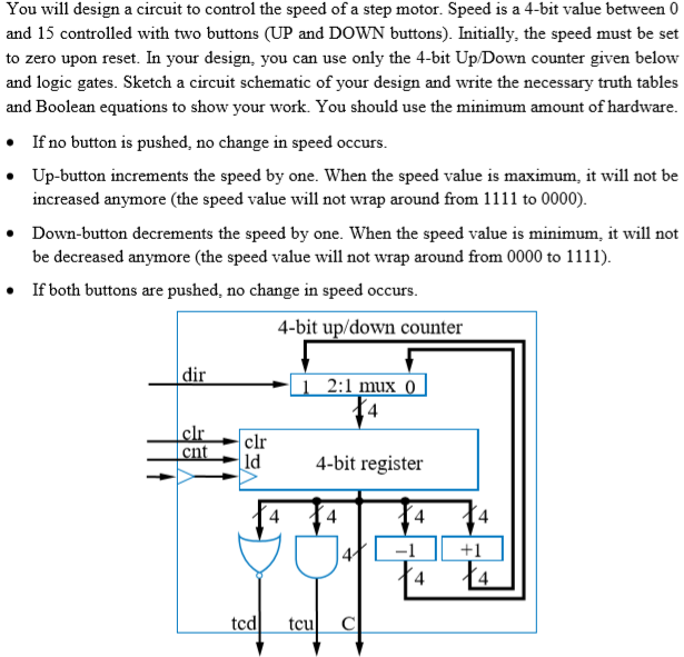 You will design a circuit to control the speed of a | Chegg.com