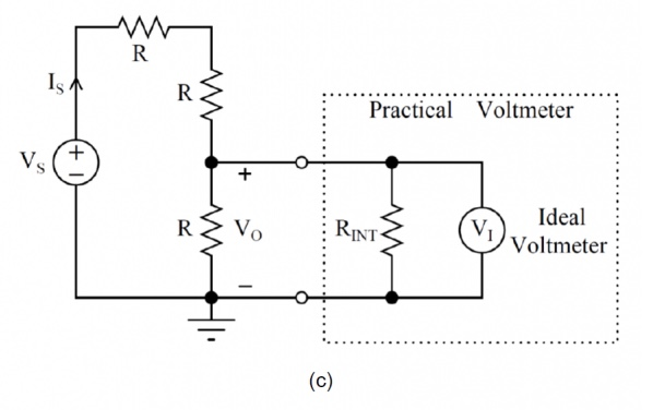 Solved A practical voltmeter can be modeled by an ideal | Chegg.com