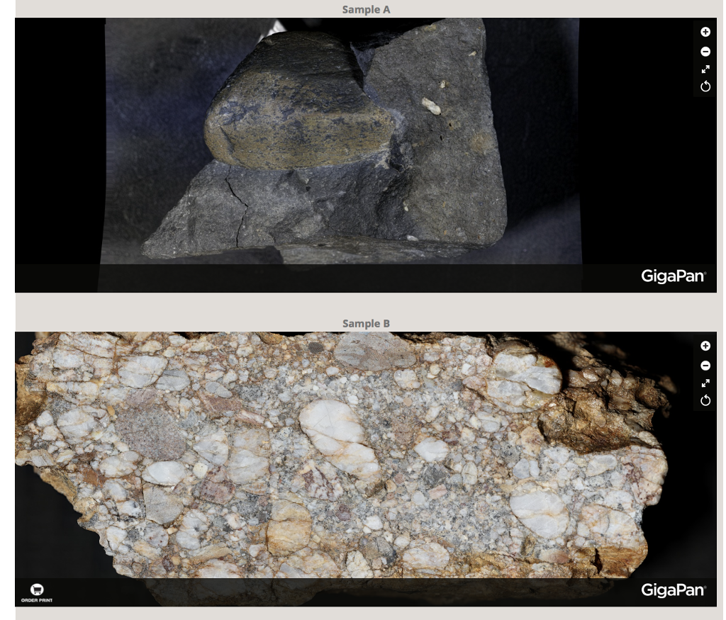 Solved Here are two sedimentary rocks, A and B: Which one is | Chegg.com