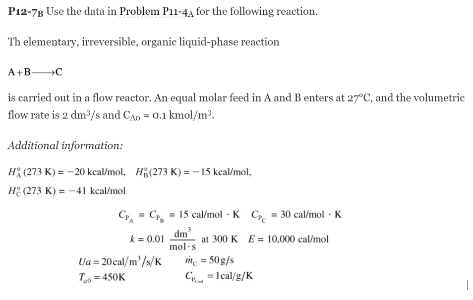 P12-7B Use the data in Problem P11-4A for the | Chegg.com