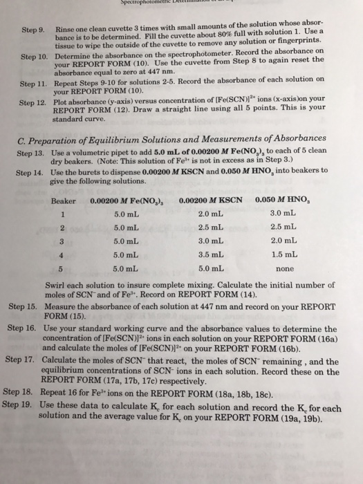 tep 9. Rinse one clean cuvette 3 times with small