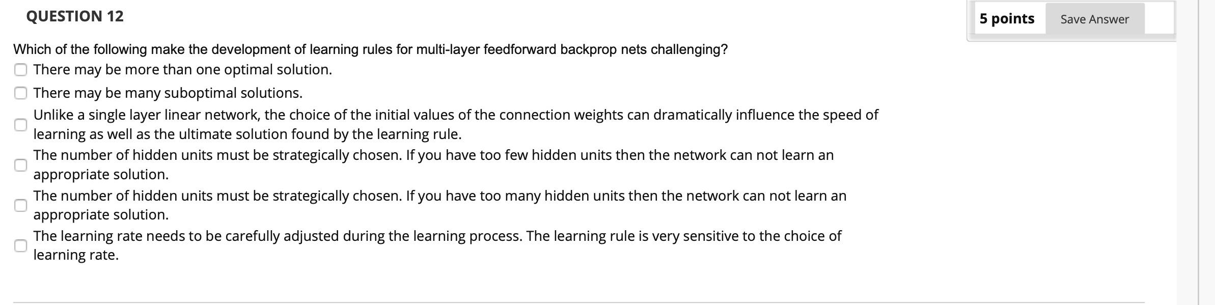 Solved QUESTION 12 5 points Save Answer Which of the | Chegg.com