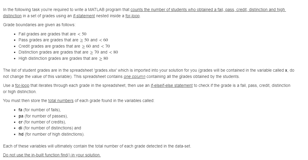 Solved In the following task you're required to write a | Chegg.com