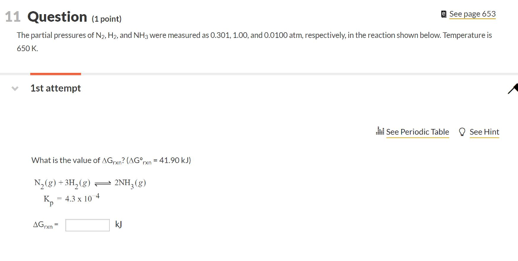 Solved 11 Question ( point) a See page 653 The partial | Chegg.com