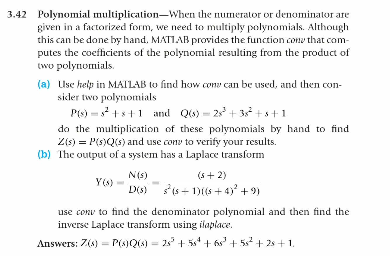 Solved 2 Polynomial multiplication-When the numerator or | Chegg.com