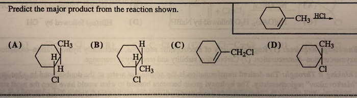 Solved Predict The Major Product From The Reaction Shown 9317