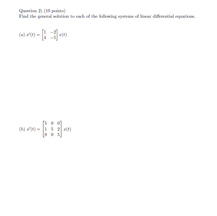Solved Question 2 10 Points Find The General Solution To Chegg Solved Question 2 10 Points Find The General Solution To Chegg