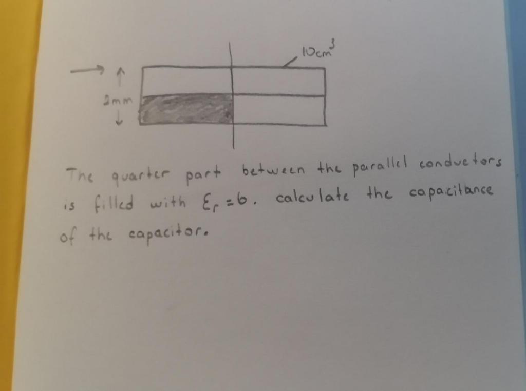 Solved 10cm The quarter part between the parallel conductors