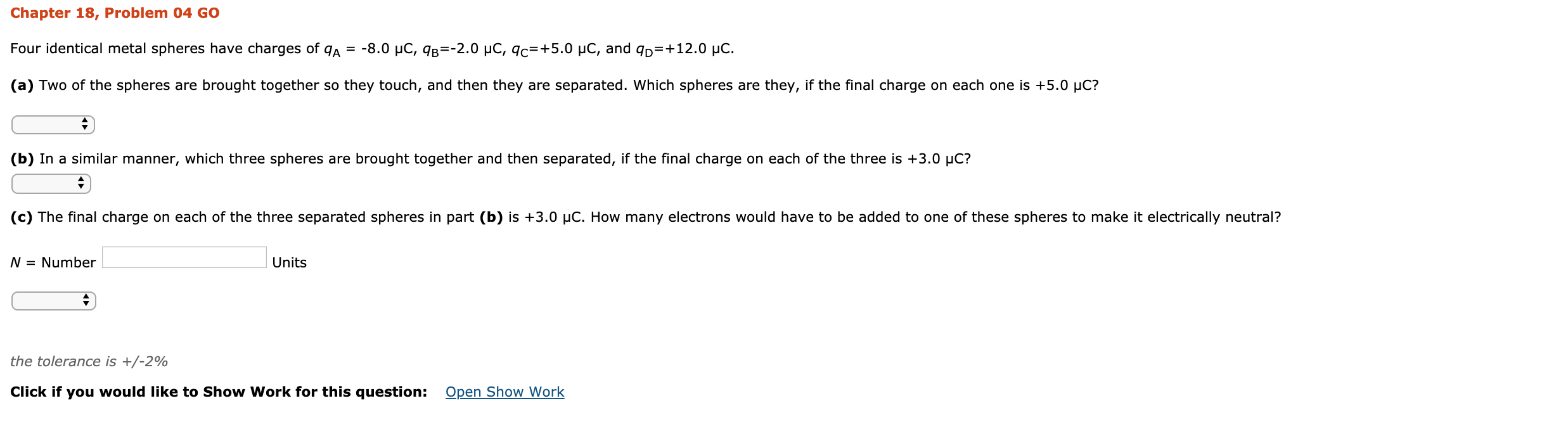 Solved Chapter 18, Problem 04 GO Four identical metal