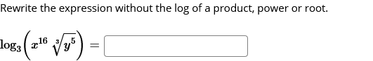 Solved Rewrite the expression without the log of a product, | Chegg.com
