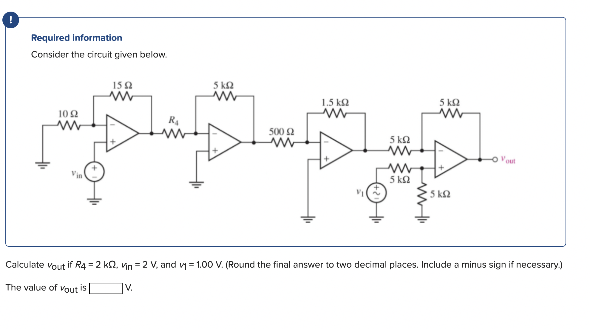Solved Required information Consider the circuit given | Chegg.com