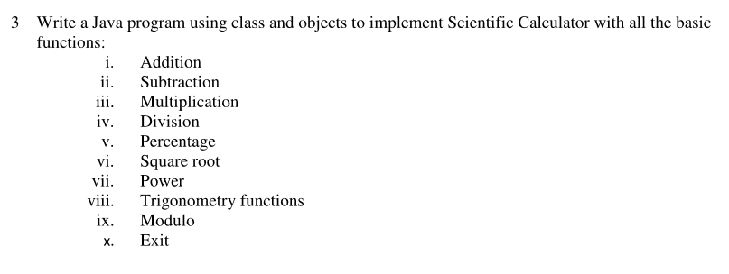 3 Write A Java Program Using Class And Objects To Chegg Com