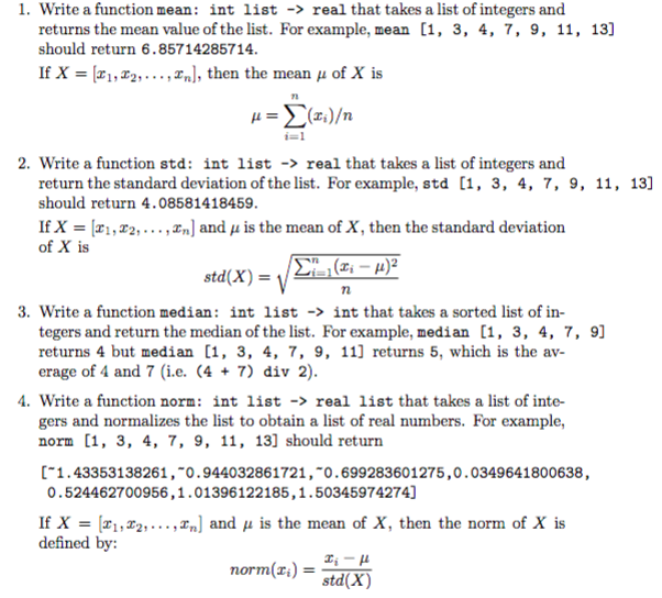 Solved please answer in ml programming chegg
