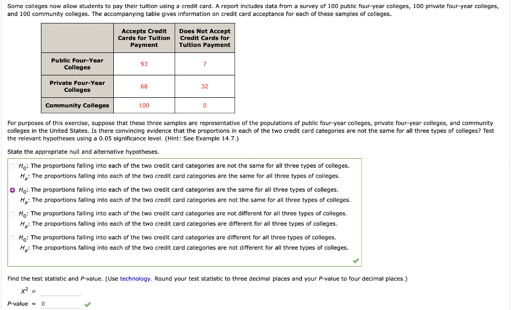 Solved Some colleges now allow students to pay their tuition | Chegg.com