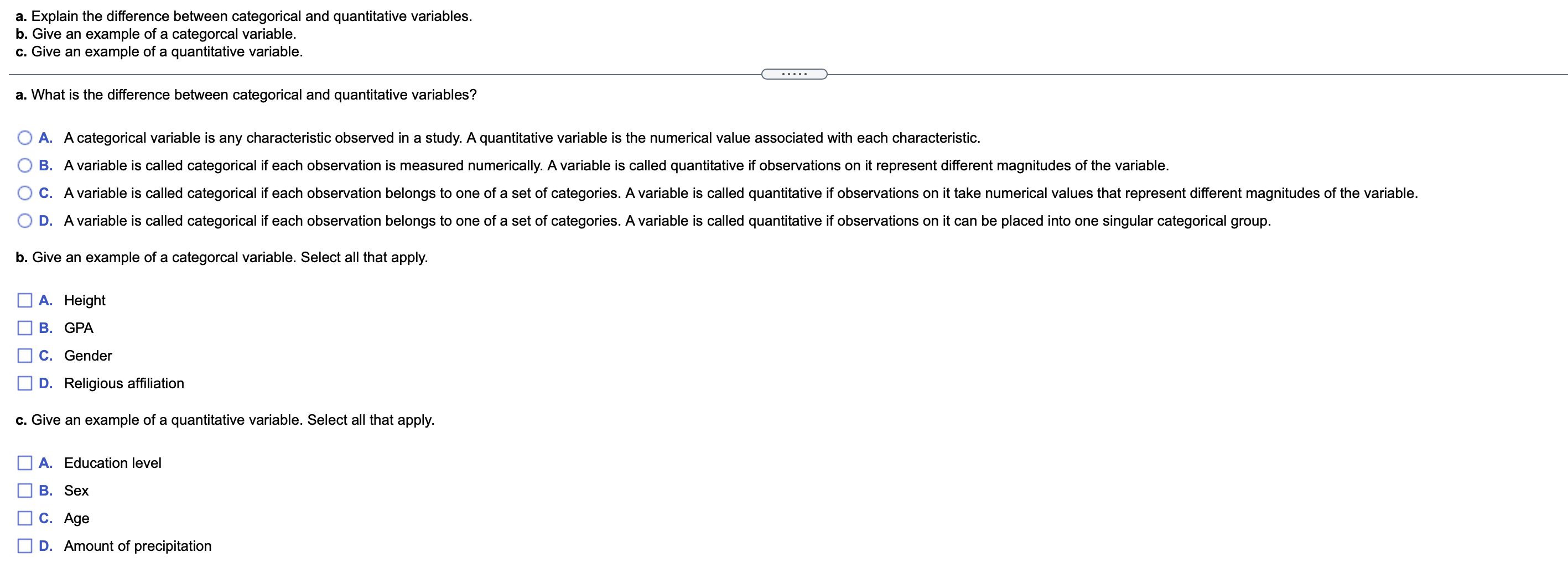 solved-a-explain-the-difference-between-categorical-and-chegg