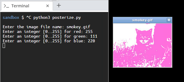 Solved PYTHON: Define a function named posterize. | Chegg.com