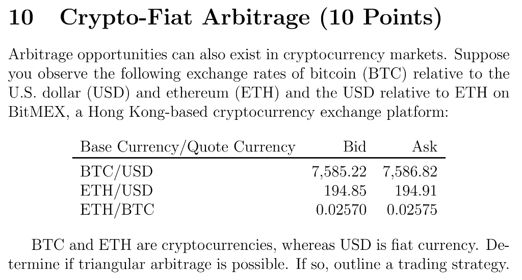 arbitrage in cryptocurrency markets
