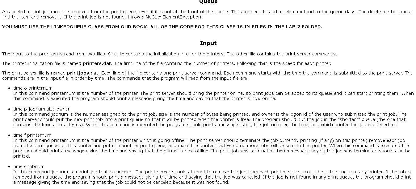 Solved In this lab you will write a print server. A print | Chegg.com