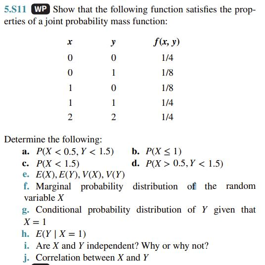 Solved 5 811 Wp Show That The Following Function Satisfie Chegg Com