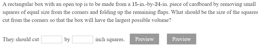 Solved A rectangular box with an open top is to be made from | Chegg.com