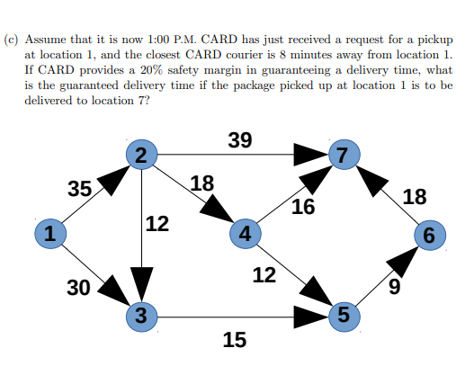 Solved 2. CARD (Cleveland Area Rapid Delivery) operates a | Chegg.com