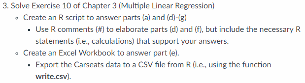 These questions are in Intro to Statistical Learning | Chegg.com