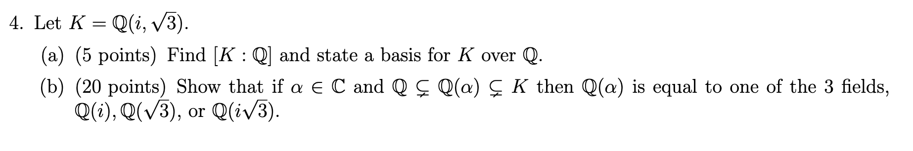 Solved 4 Let K Q I V3 A 5 Points Find K Q A Chegg Com