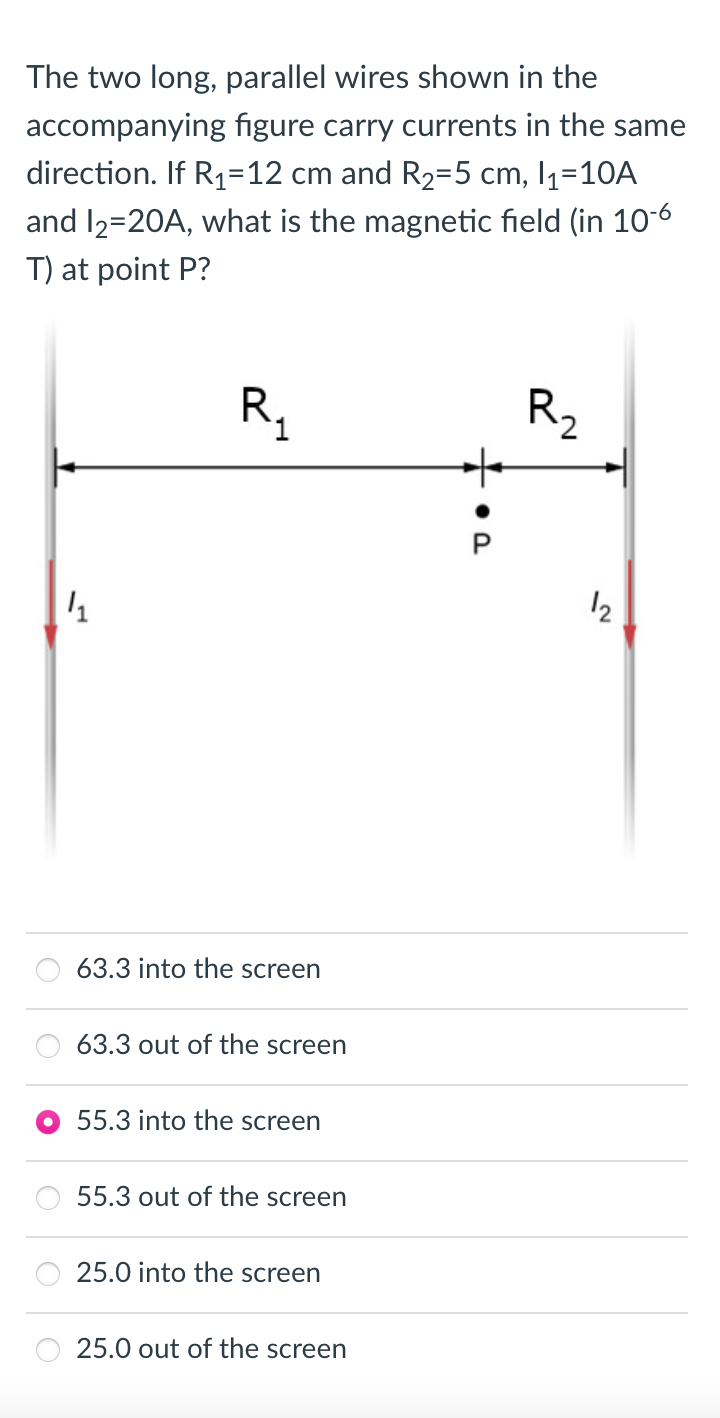 Solved The two long, parallel wires shown in the
