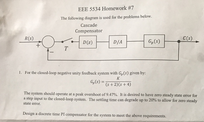 Solved EEE 5534 Homework #7 The following diagram is used | Chegg.com