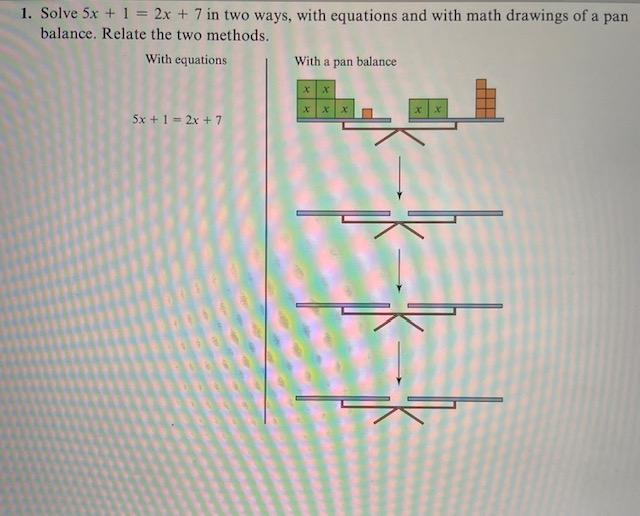 two pan balances  math